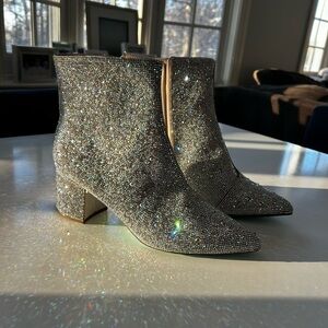 Jeweled Betsey Johnson Ankle Boots 9